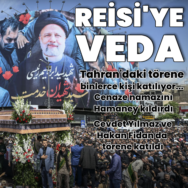 İran Cumhurbaşkanı Reisi'ye veda ediyor