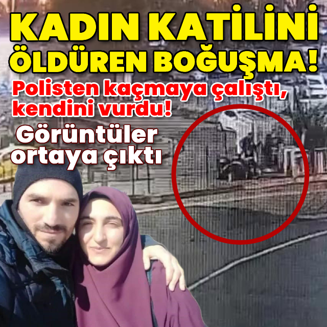 Kadın katilini öldüren boğuşma!