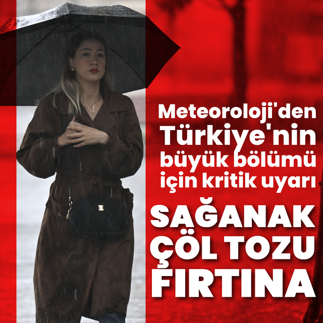 Sağanak yağmur, çöl tozu, fırtına alarmı