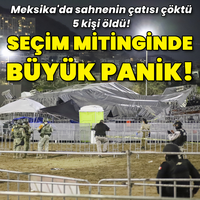 Meksika'da seçim mitinginde büyük panik!