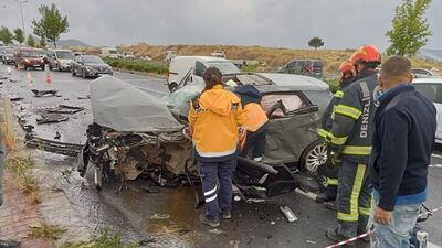 Denizli'de trafik kazası: 1 ölü, 2 yaralı