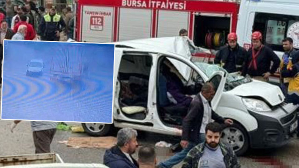 Dehşet anı kamerada! TIR'ın dorsesi savruldu bir aileyi biçti!