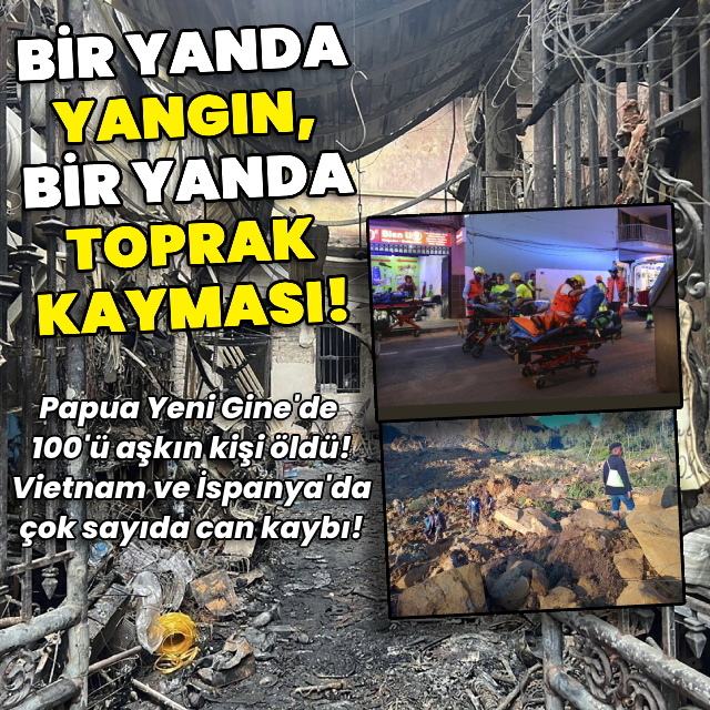 Bir yanda yangın bir yanda toprak kayması!