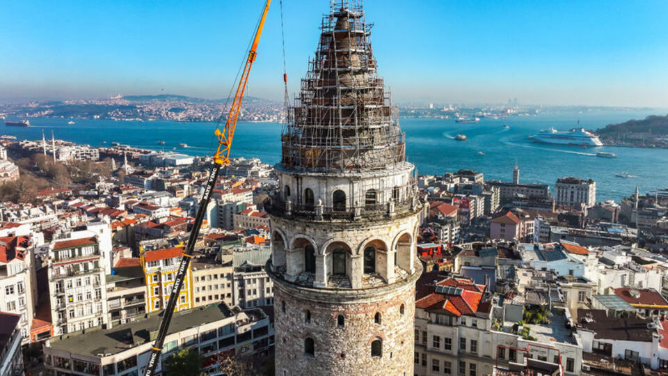 Galata Kulesi'ndeki çalışmalar tamamlandı
