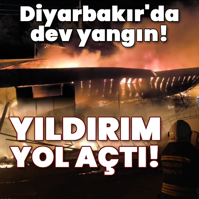 Diyarbakır'da dev yangın! Yıldırım yol açtı