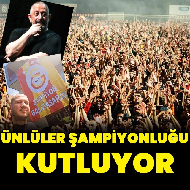 Ünlülerin şampiyonluk kutlaması