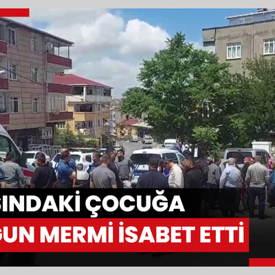 Sultanbeyli'de caddede yürüyen 13 yaşındaki çocuğa yorgun mermi isabet etti