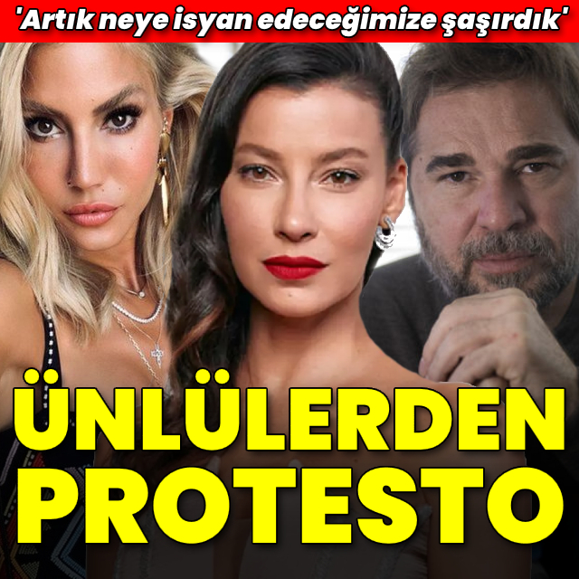 Ünlülerden protesto