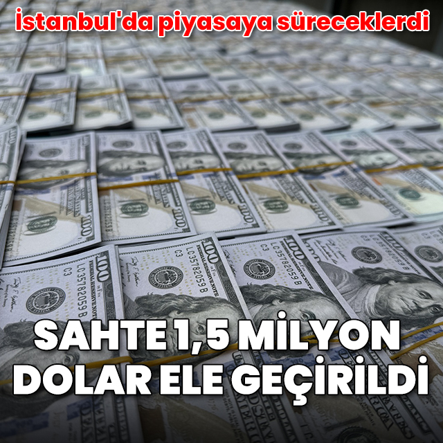 Sahte 1,5 milyon dolar ele geçirildi