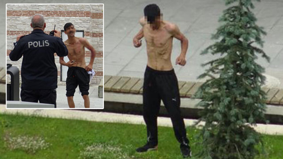 "Aç kaldım" deyip kendini kesti! Üzerine 6 araç çıktı!