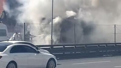 Metrobüste yangın paniği!