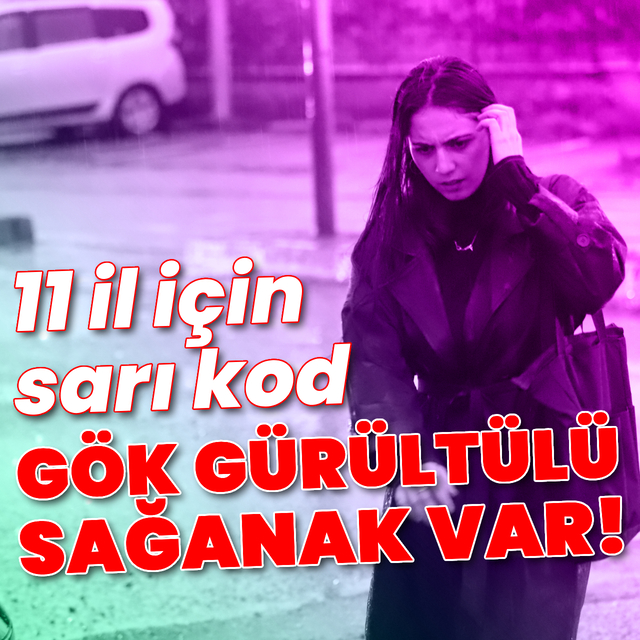 Gök gürültülü sağanak yağmur var