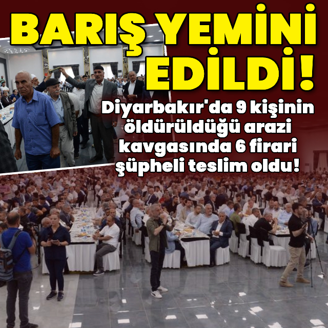 Arazi katliamında sıcak gelişme! Barış töreni öncesinde teslim oldular