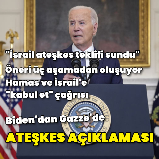 Biden: İsrail ateşkes önerisi sundu