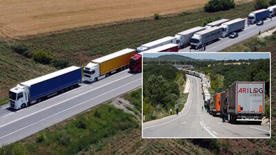 "Bekleyişimiz 20 saati bulacak" TIR konvoyu 24 km'yi buldu!