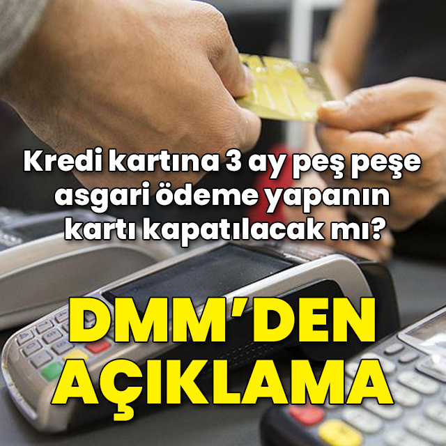 DMM'den kredi kartlarıyla ilgili açıklama
