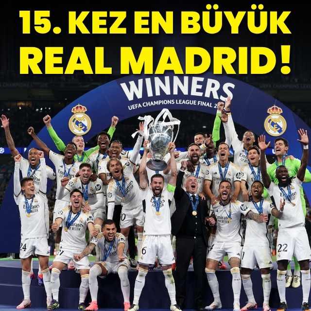 15'inci kez en büyük Real Madrid!