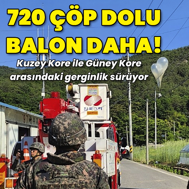 Kuzey Kore Güney'e çöp dolu 720 balon daha gönderdi