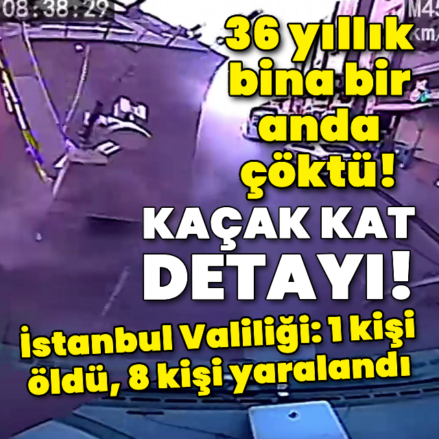 Küçükçekmece'de bina çöktü!