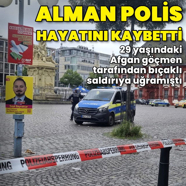Alman polis bıçaklı saldırı sonucu hayatını kaybetti