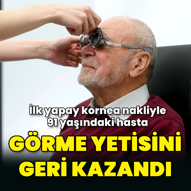 İngiltere'de yapılan ilk yapay kornea nakli 91 yaşındaki hastaya görme yetisini kazandırdı