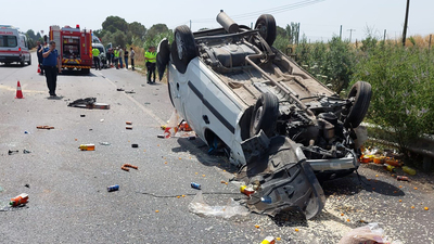 Manisa'da feci kaza: 1 ölü, 4 yaralı