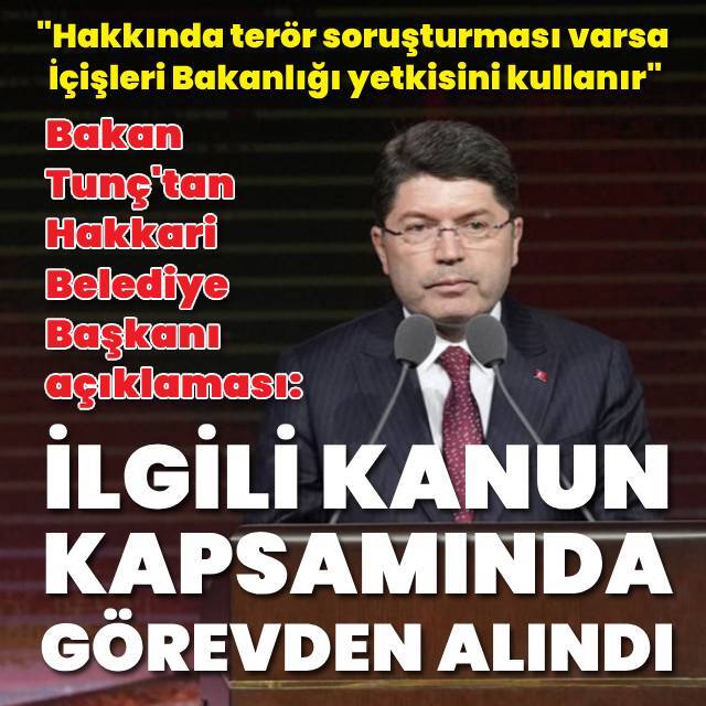 "Hakkari Belediye Başkanı görevden alındı"