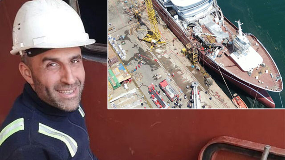 Gemide yangın çıkmıştı! Tersanede ölüm!