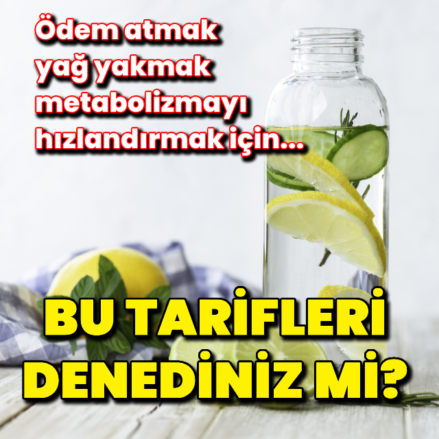 Bu detoks suyu tarifleri metabolizmanızı hızlandıracak!