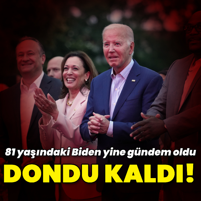 Biden yine gündem oldu: Bu sefer dondu kaldı!