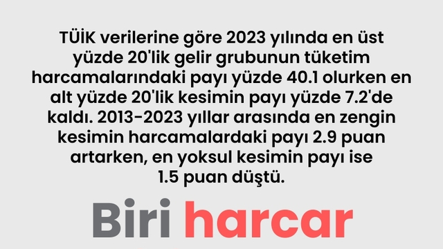 Biri harcar biri bakar