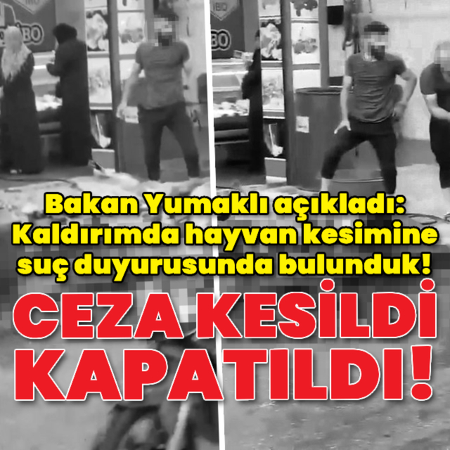 Kaldırımda hayvan kesimine suç duyurusu!