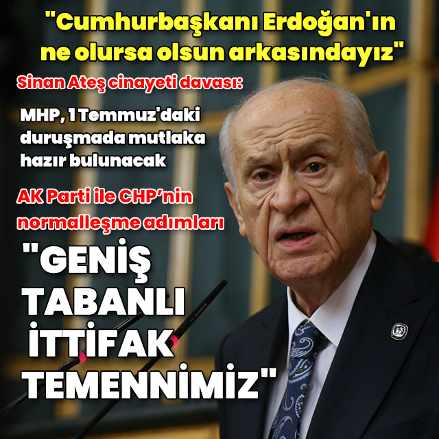 Bahçeli'den Cumhur İttifakı açıklaması