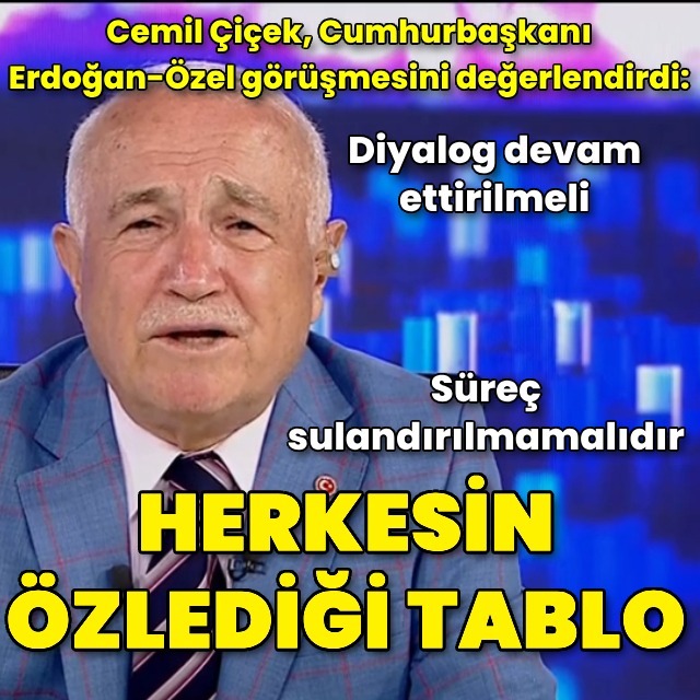 Çiçek: Diyalog süreci devam etmeli