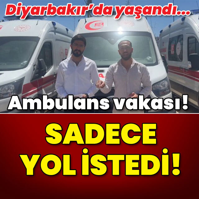Ambulans vakası! Kornaya basıp yol istedi!