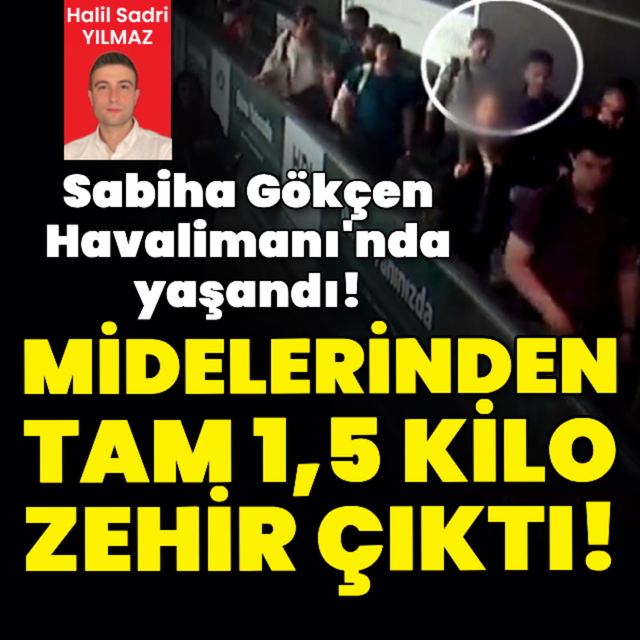 Midelerinden 1 buçuk kilo uyuşturucu çıktı!