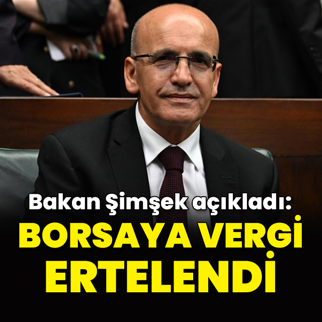Bakan Şimşek'ten borsa vergisi açıklaması