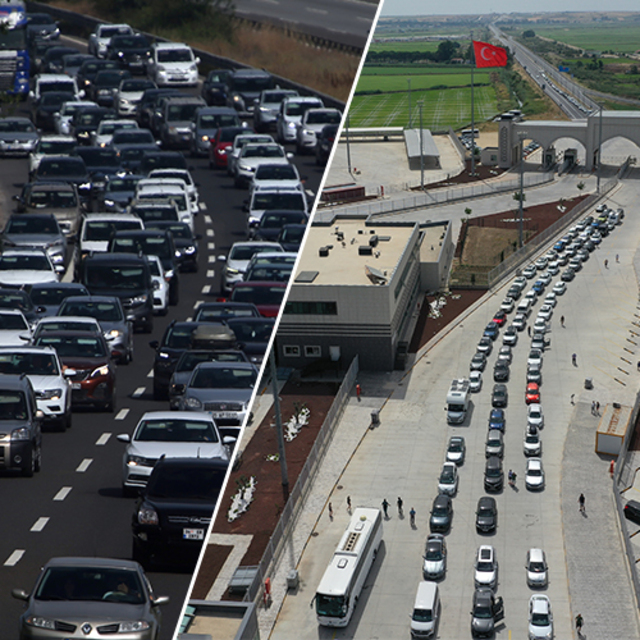 Otoyol, otogar, havalimanları ve sınır kapılarında bayram yoğunluğu