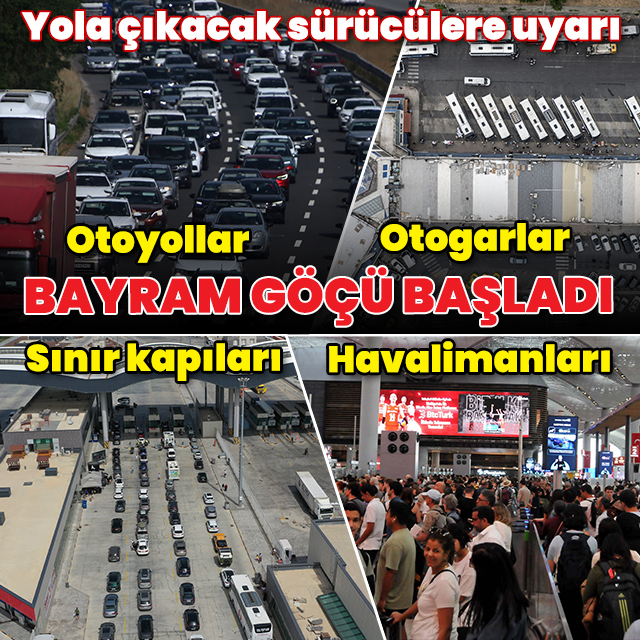 Otoyol, otogar, havalimanları ve sınır kapılarında bayram yoğunluğu