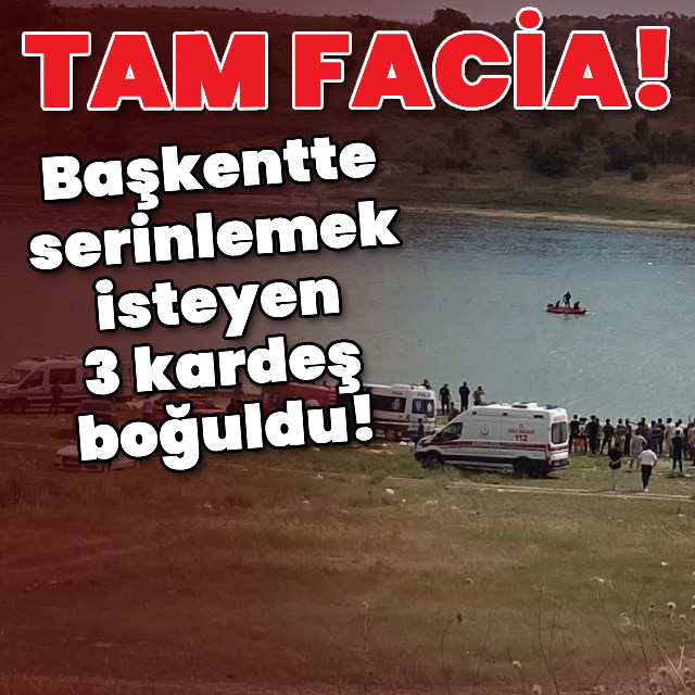 Tam facia! Serinlemek isteyen 3 kardeş boğuldu