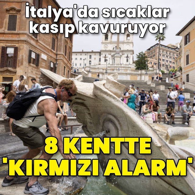 İtalya'da sıcaklar kavuruyor