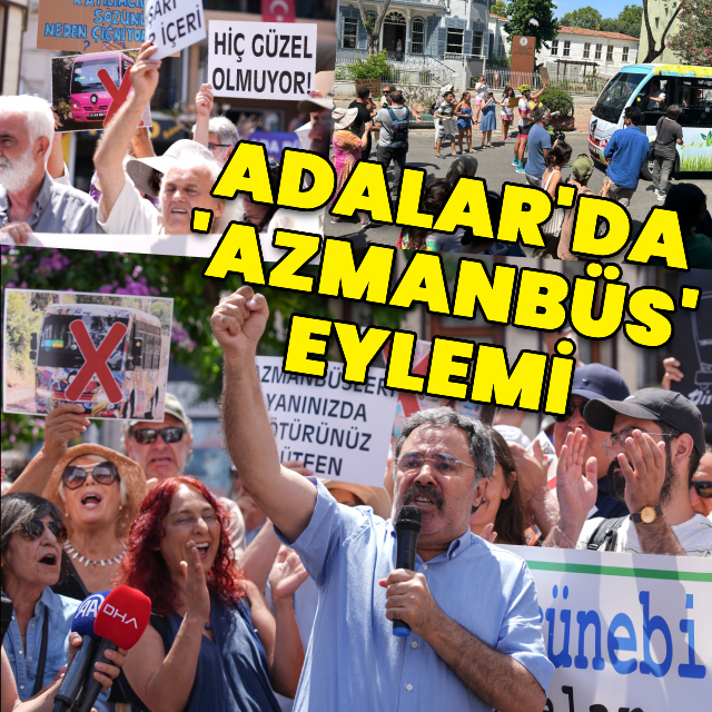 Adada 'azmanbüs' eylemi