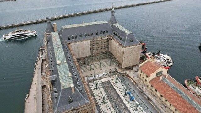 Haydarpaşa Garı'nın son hali havadan görüntülendi