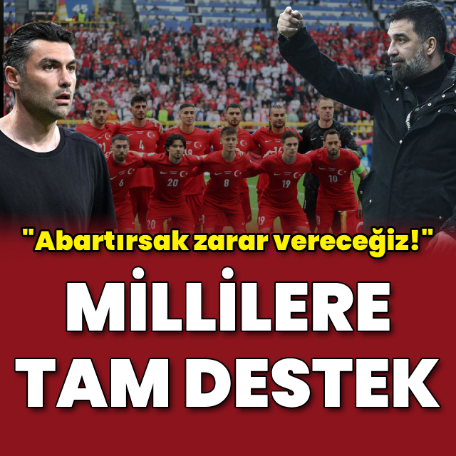 Milli Takım'a destek açıklaması!