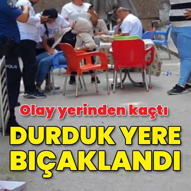 Oturduğu yerde bıçaklı saldırıya uğradı