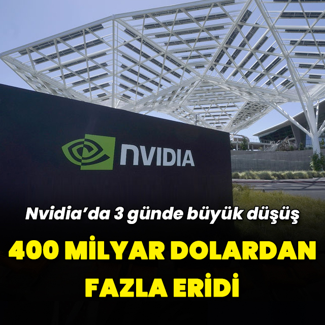 Nvidia 3 günde 400 milyar dolardan fazla eridi