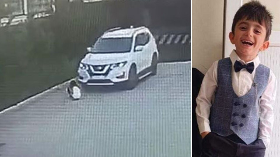 Sürücü kapalı garajdan çıkıyordu... Korkunç an!