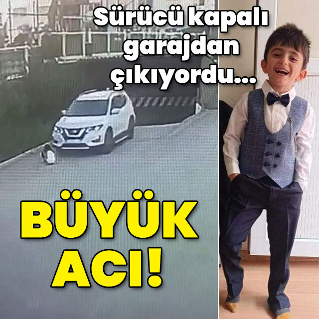 Sürücü kapalı garajdan çıkıyordu... Korkunç an!
