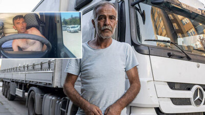 Açık pencereden içeri girdi! TIR'da dehşet!