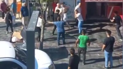 İki grup arasında kavga çıktı! O anlar kamerada